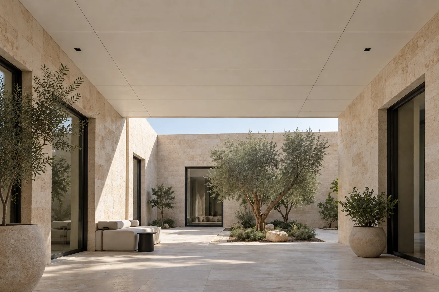 سقف فناء مغطى